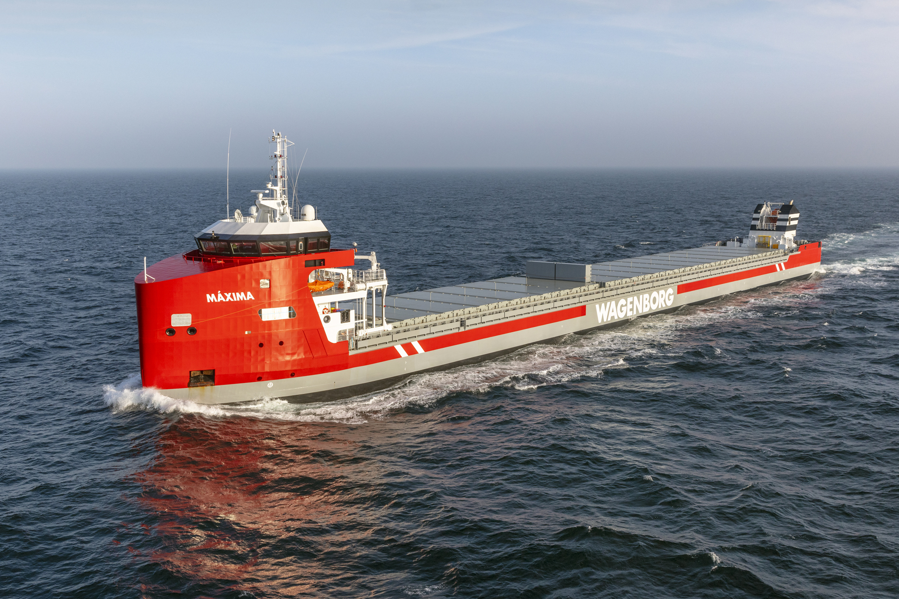 ABN Amro’s pursuit of a green portfolio is reflected in the financing of green ships, such as the m.v. Máxima, the latest addition to the Wagenborg fleet.