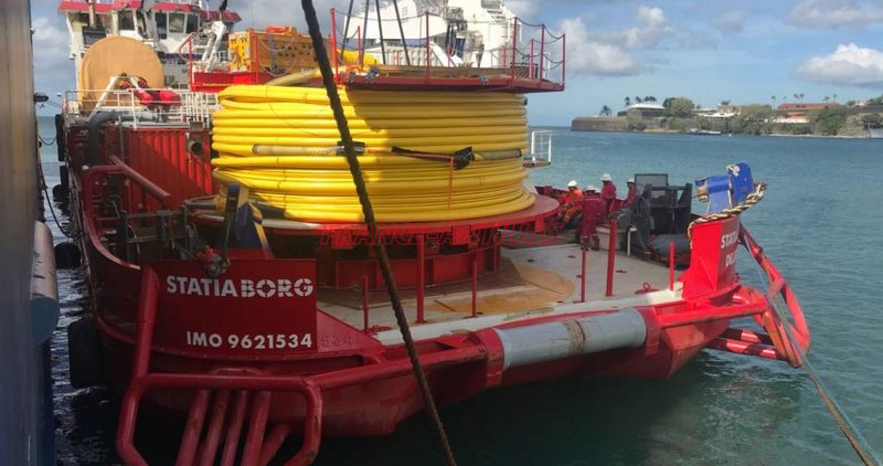 Cable laying equipment on Statiaborg