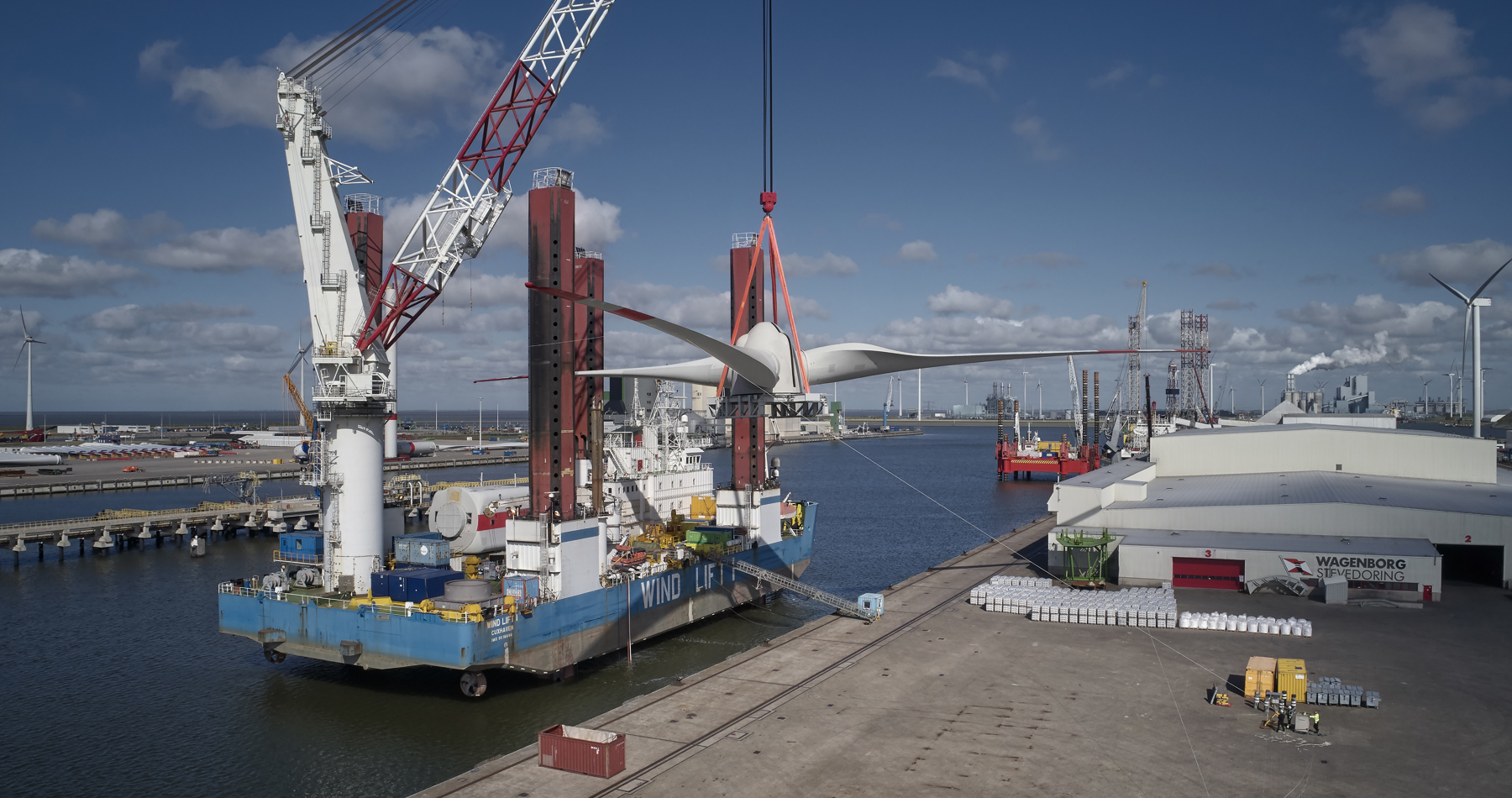 Shore power connection at Wagenborg terminal Eemshaven