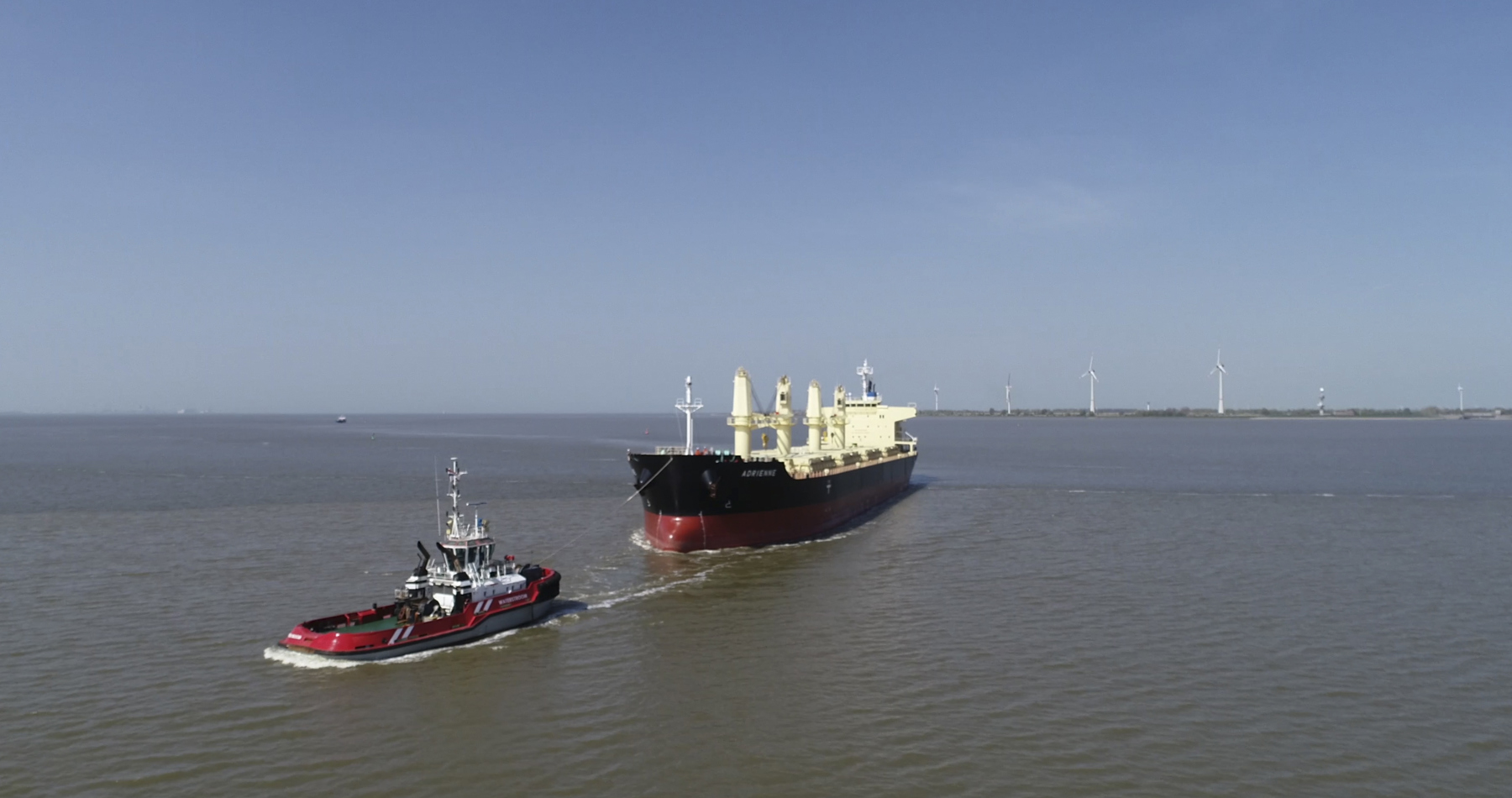 Tug assistance and agency service for MV Adrienne in the port of Delfzijl