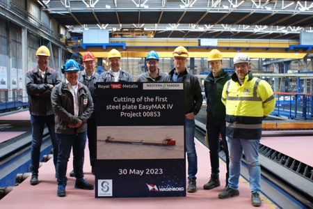 Construction EasyMax 4 started with cutting of first steel plates